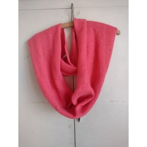 Nordstrom Scarf 100% Cashmere Infinity Peach Orange Knit Lightweight Neck Scarf